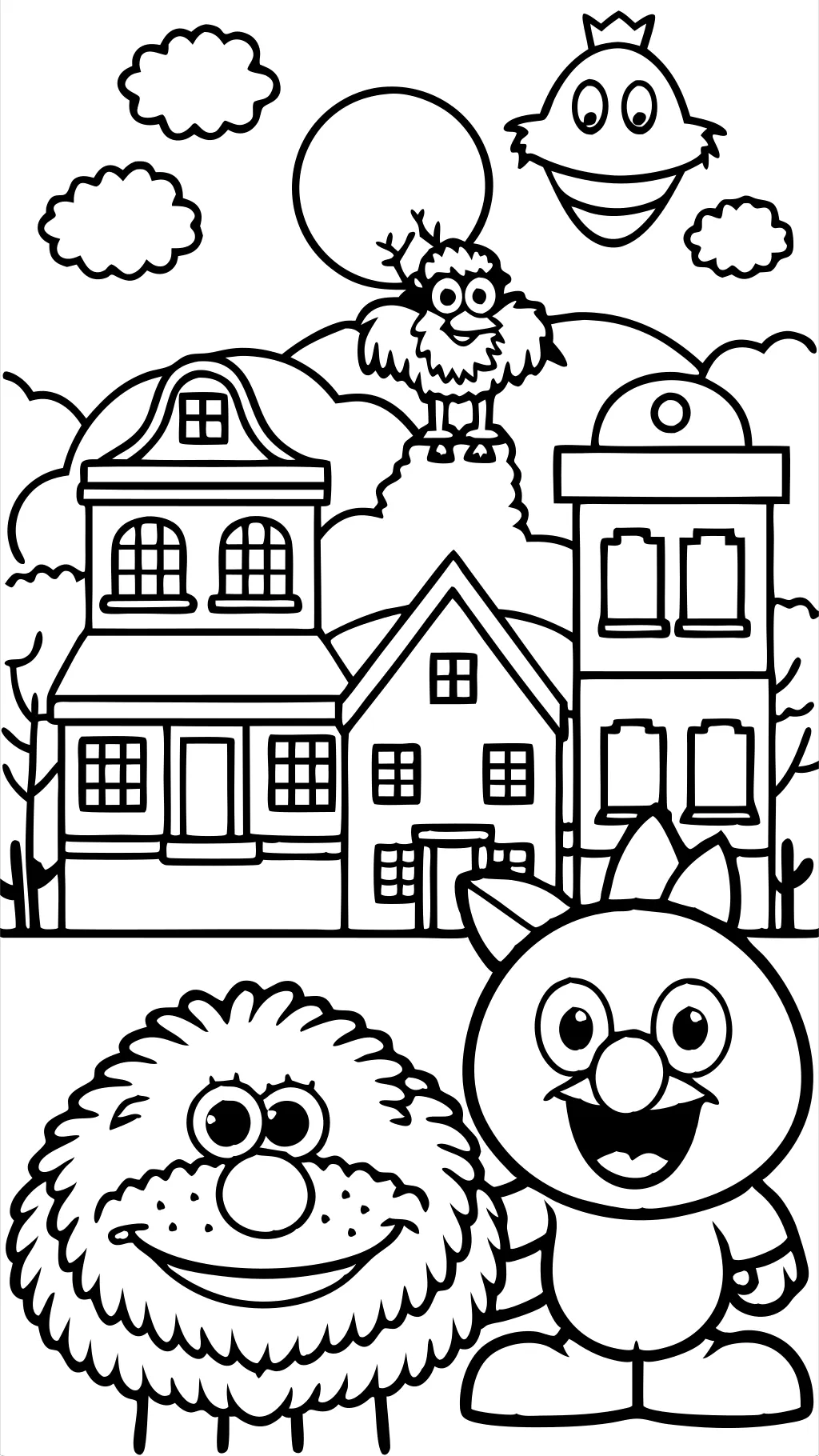 sesame street coloring page